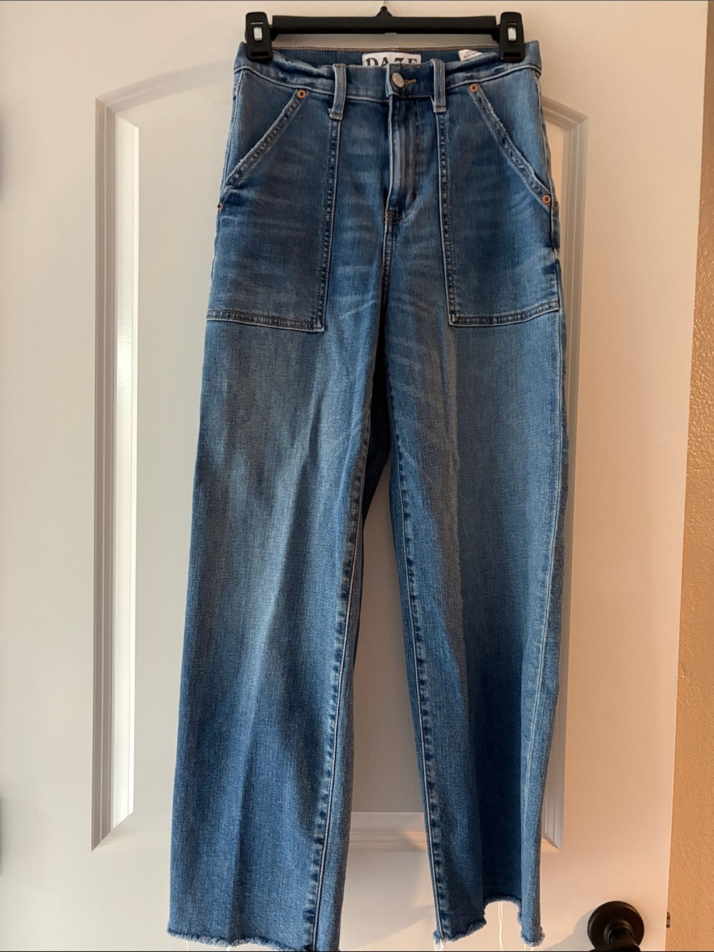 High-Rise Straight Leg Women's Denim Jeans in Blue
